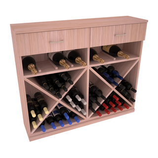 Elementcollection 10 Column Wood Base Wine Cabinet Unstained
