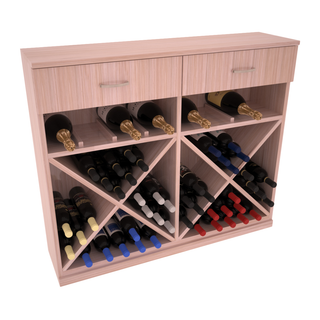 Elementcollection 10 Column Wood Base Wine Cabinet Unstained