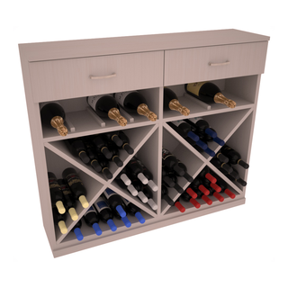 Elementcollection 10 Column Wood Base Wine Cabinet Greywash Stained