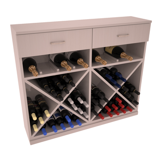 Elementcollection 10 Column Wood Base Wine Cabinet Greywash Stained