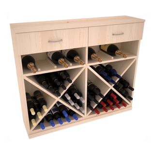 Elementcollection 10 Column Wood Base Wine Cabinet Unstained Element Collection