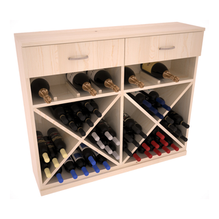Elementcollection 10 Column Wood Base Wine Cabinet Unstained