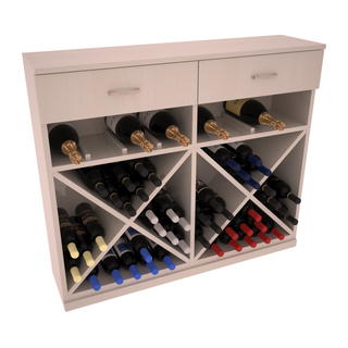 Elementcollection 10 Column Wood Base Wine Cabinet Greywash Stained