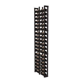 Elementcollection 1 Column Double Deep Wood Wine Rack Black Stained