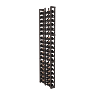 Elementcollection 1 Column Double Deep Wood Wine Rack Black Stained