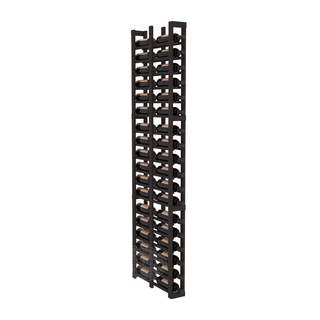Elementcollection 1 Column Double Deep Wood Wine Rack Black Stained