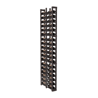 Elementcollection 1 Column Double Deep Wood Wine Rack Black Stained
