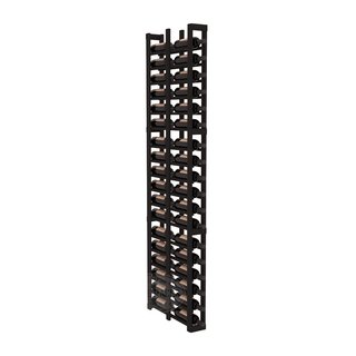Elementcollection 1 Column Double Deep Wood Wine Rack Black Stained