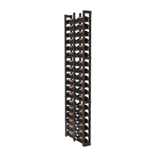 Elementcollection 1 Column Double Deep Wood Wine Rack Black Stained