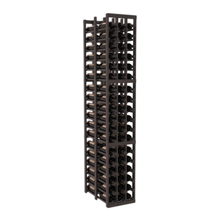 Elementcollection 3 Column Double Deep Wood Wine Rack Black Stained
