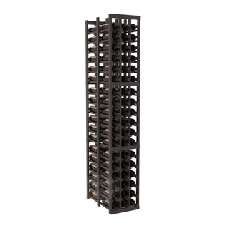 Elementcollection 3 Column Double Deep Wood Wine Rack Black Stained
