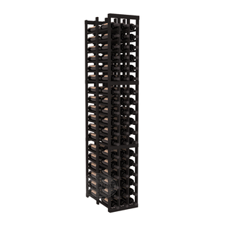 Elementcollection 3 Column Double Deep Wood Wine Rack Black Stained