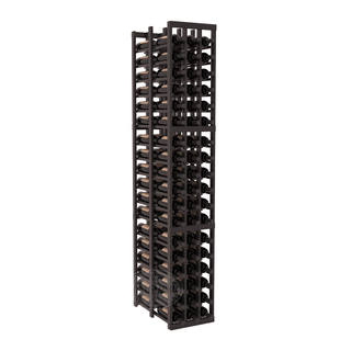 Elementcollection 3 Column Double Deep Wood Wine Rack Black Stained