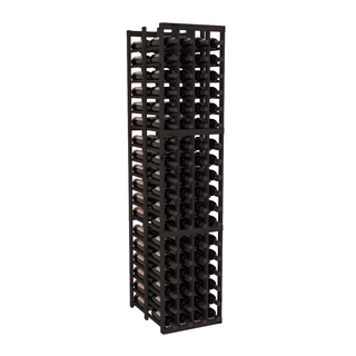 Elementcollection 4 Column Double Deep Wood Wine Rack Black Stained