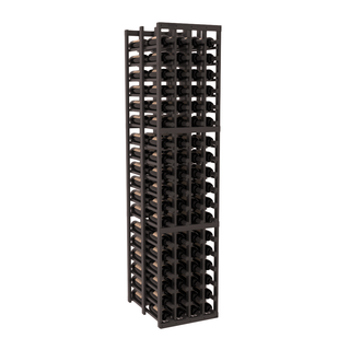 Elementcollection 4 Column Double Deep Wood Wine Rack Black Stained