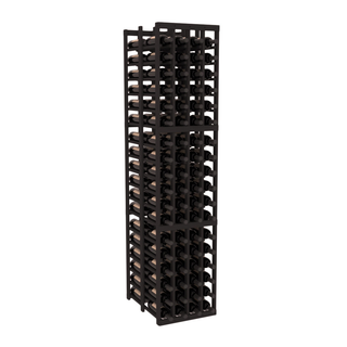 Elementcollection 4 Column Double Deep Wood Wine Rack Black Stained