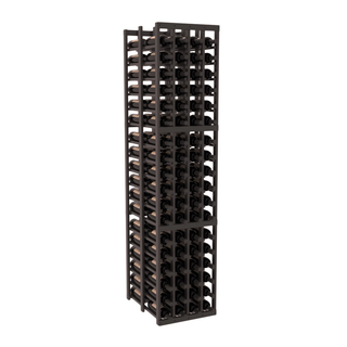 Elementcollection 4 Column Double Deep Wood Wine Rack Black Stained