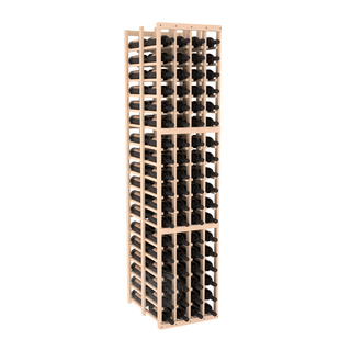 Elementcollection 4 Column Double Deep Wood Wine Rack Unstained Element Collection
