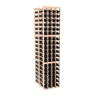 Elementcollection 4 Column Double Deep Wood Wine Rack Unstained
