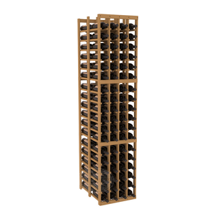 Elementcollection 4 Column Double Deep Wood Wine Rack Oak Stained