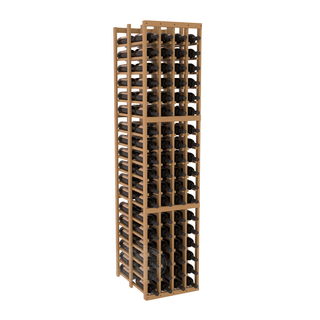 Elementcollection 4 Column Double Deep Wood Wine Rack Oak Stained