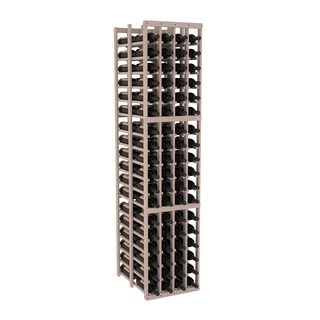 Elementcollection 4 Column Double Deep Wood Wine Rack Greywash Stained