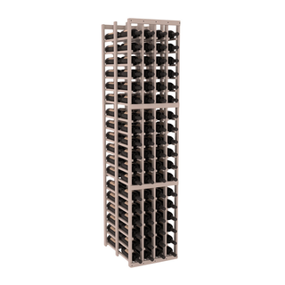 Elementcollection 4 Column Double Deep Wood Wine Rack Greywash Stained
