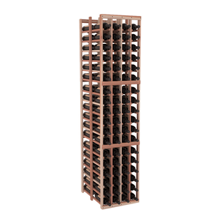 Elementcollection 4 Column Double Deep Wood Wine Rack Unstained