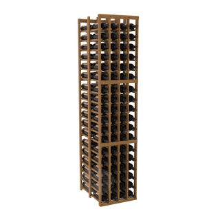 Elementcollection 4 Column Double Deep Wood Wine Rack Oak Stained