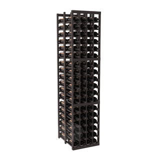 Elementcollection 4 Column Double Deep Wood Wine Rack Black Stained