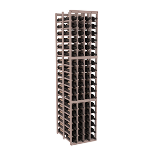 Elementcollection 4 Column Double Deep Wood Wine Rack Greywash Stained
