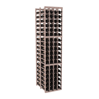 Elementcollection 4 Column Double Deep Wood Wine Rack Greywash Stained