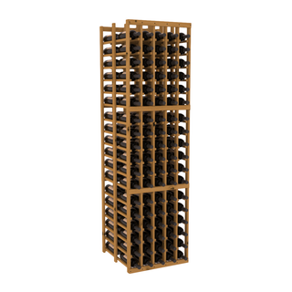 Elementcollection 5 Column Double Deep Wood Wine Rack Oak Stained