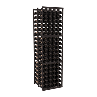 Elementcollection 5 Column Double Deep Wood Wine Rack Black Stained