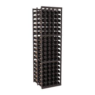 Elementcollection 5 Column Double Deep Wood Wine Rack Black Stained