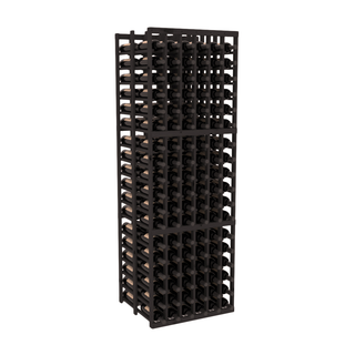 Elementcollection 6 Column Double Deep Wood Wine Rack Black Stained