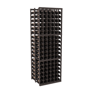 Elementcollection 6 Column Double Deep Wood Wine Rack Black Stained