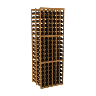 Elementcollection 6 Column Double Deep Wood Wine Rack Oak Stained