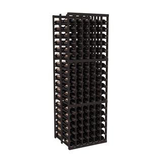 Elementcollection 6 Column Double Deep Wood Wine Rack Black Stained