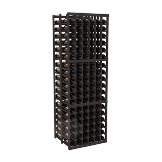 Elementcollection 6 Column Double Deep Wood Wine Rack Black Stained