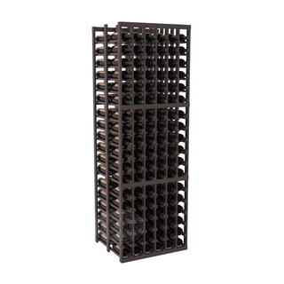 Elementcollection 6 Column Double Deep Wood Wine Rack Black Stained