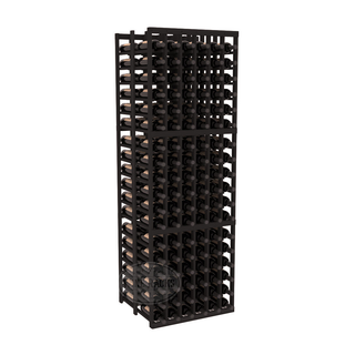 Elementcollection 6 Column Double Deep Wood Wine Rack Black Stained