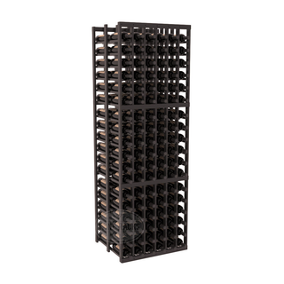 Elementcollection 6 Column Double Deep Wood Wine Rack Black Stained