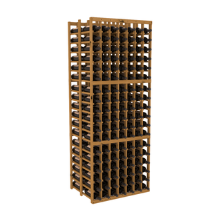 Elementcollection 7 Column Double Deep Wood Wine Rack Oak Stained