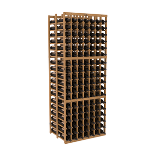 Elementcollection 7 Column Double Deep Wood Wine Rack Oak Stained