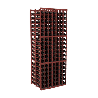 Elementcollection 7 Column Double Deep Wood Wine Rack Cherry Stained