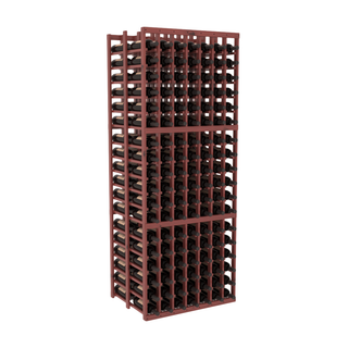 Elementcollection 7 Column Double Deep Wood Wine Rack Cherry Stained
