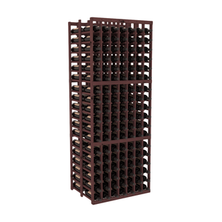 Elementcollection 7 Column Double Deep Wood Wine Rack Walnut Stained