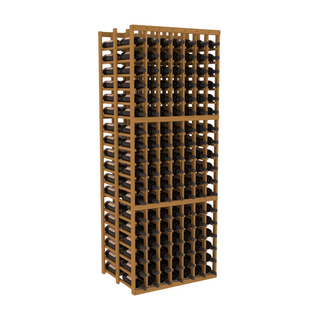 Elementcollection 7 Column Double Deep Wood Wine Rack Oak Stained