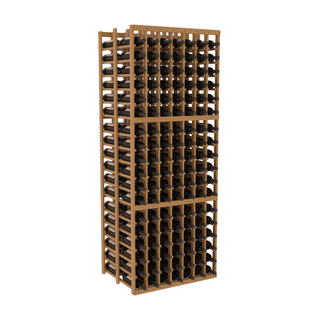 Elementcollection 7 Column Double Deep Wood Wine Rack Oak Stained